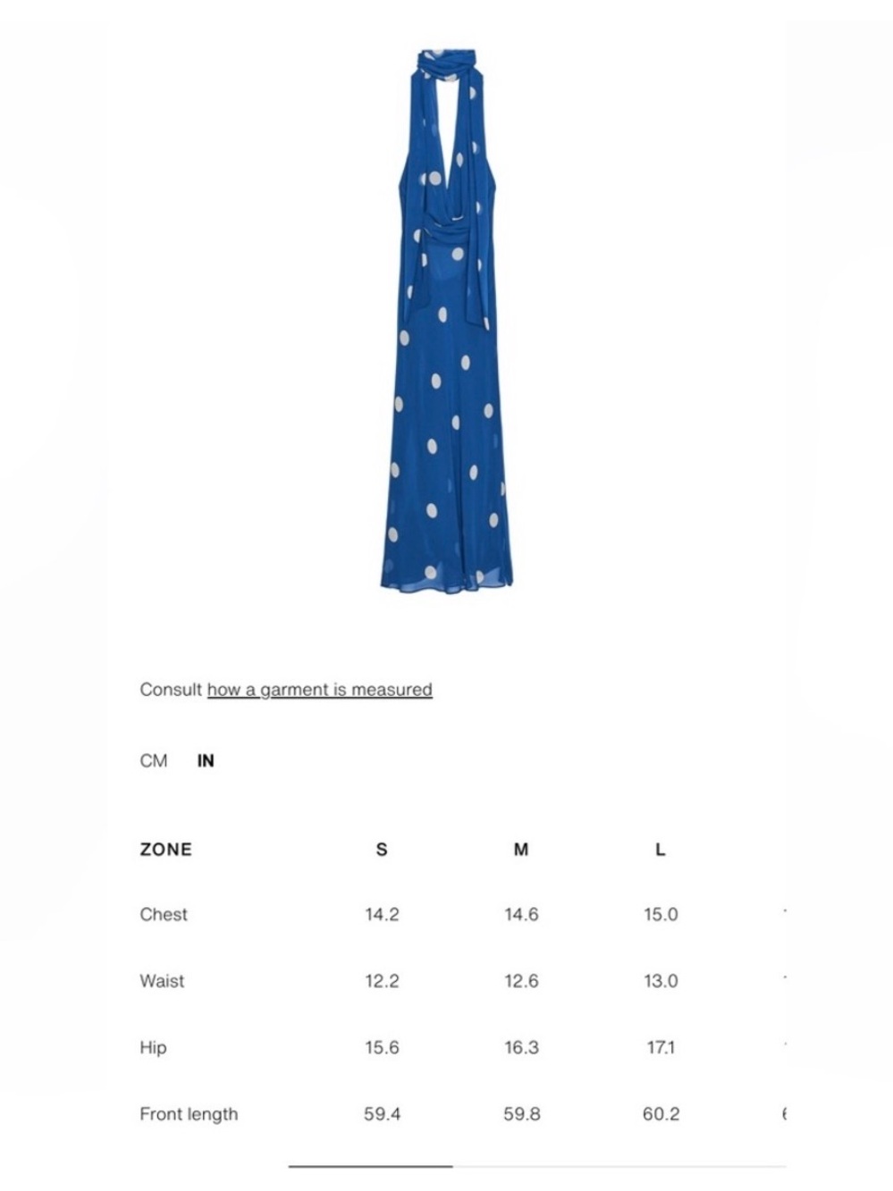 🔥🔥Zara Blue Polka Dot Halter Maxi Dress(sold out) - Picture 8 of 8